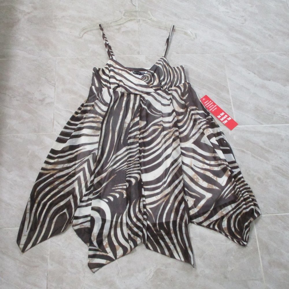 Spaghetti Strap Sundress Animal Print Chiffon sz S NWT
